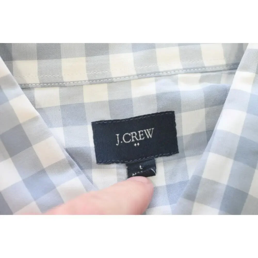 J Crew Casual Plaid Dress Shirt Button Up Front Pocket Long Sleeve Mens Sz Large